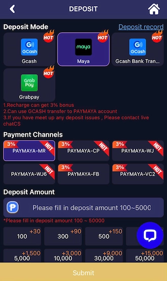 Step 1: Select PayMaya.