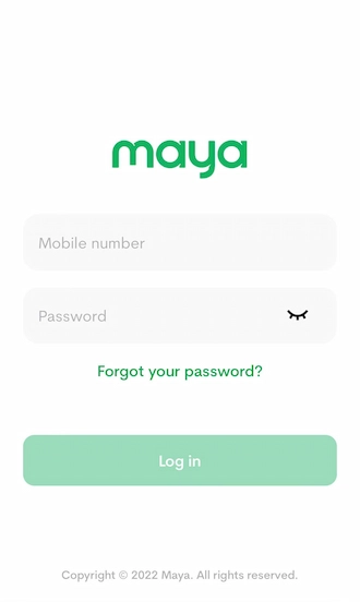 Step 3: Please log in to your Maya account.